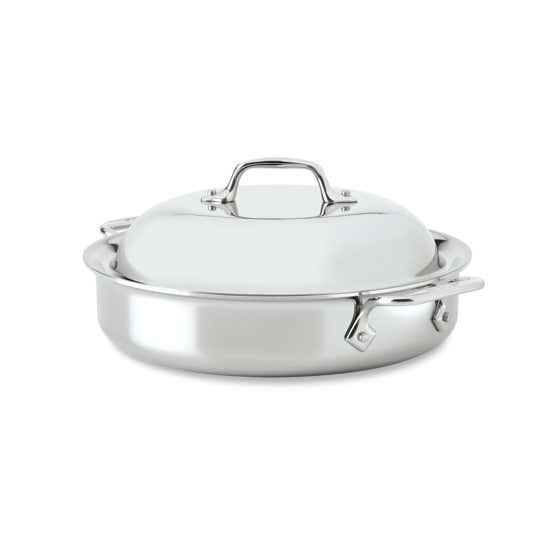 All-Clad d3 Stainless Steel 3 qt. Saute Pan with Lid