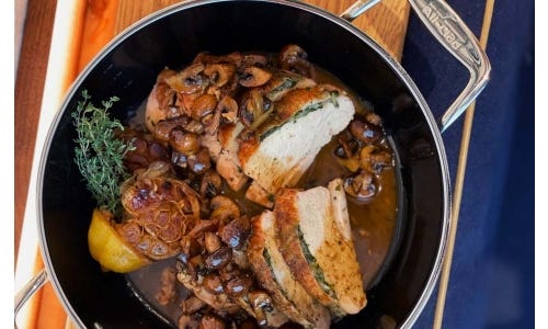 Paul Kahan’s Roasted Turkey with Shallot, Thyme and Mushrooms